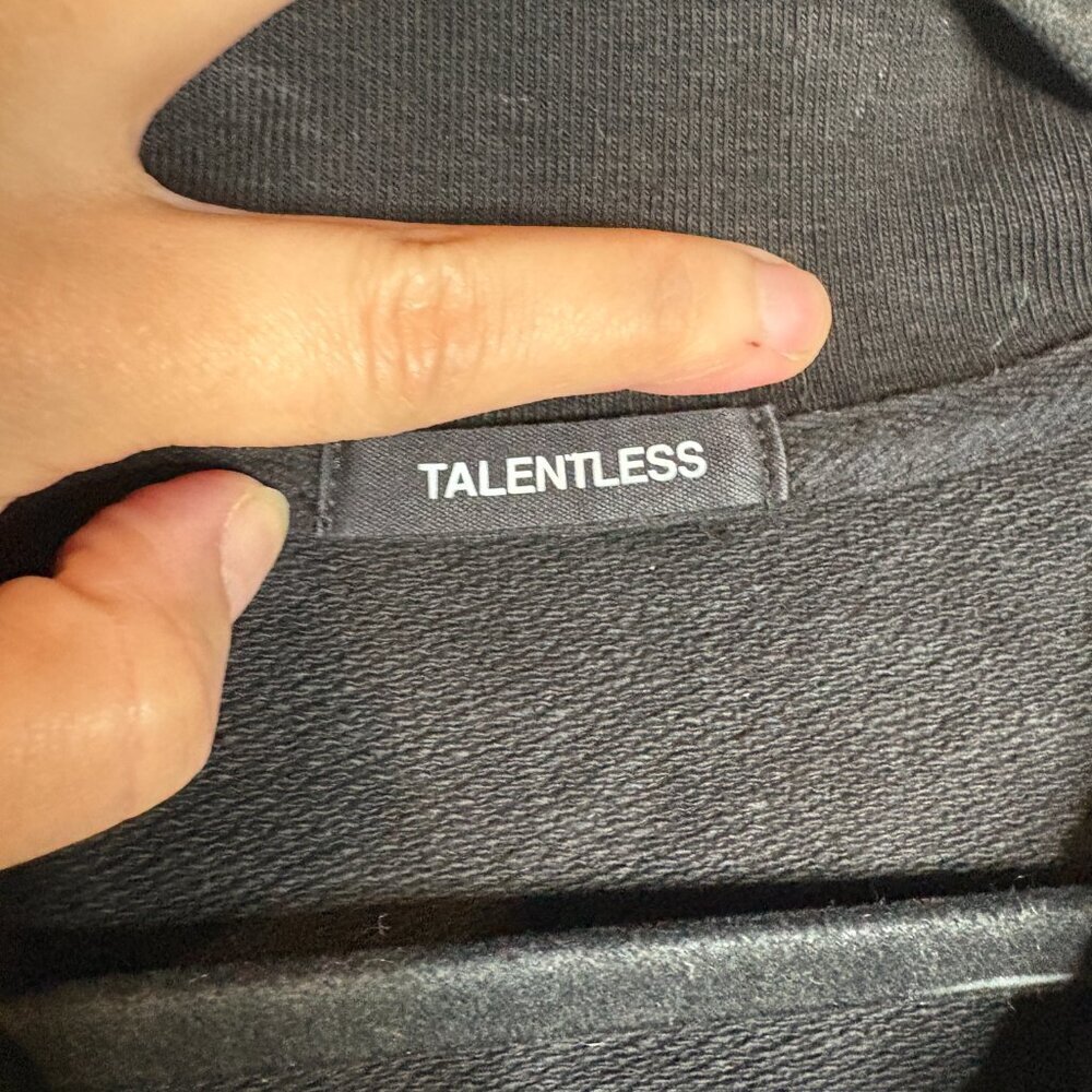 Talentless Black Half Zip Pullover Sweatshirt - image 2